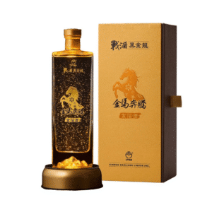 金門酒廠 戰酒黑金龍 金馬奔騰金箔酒