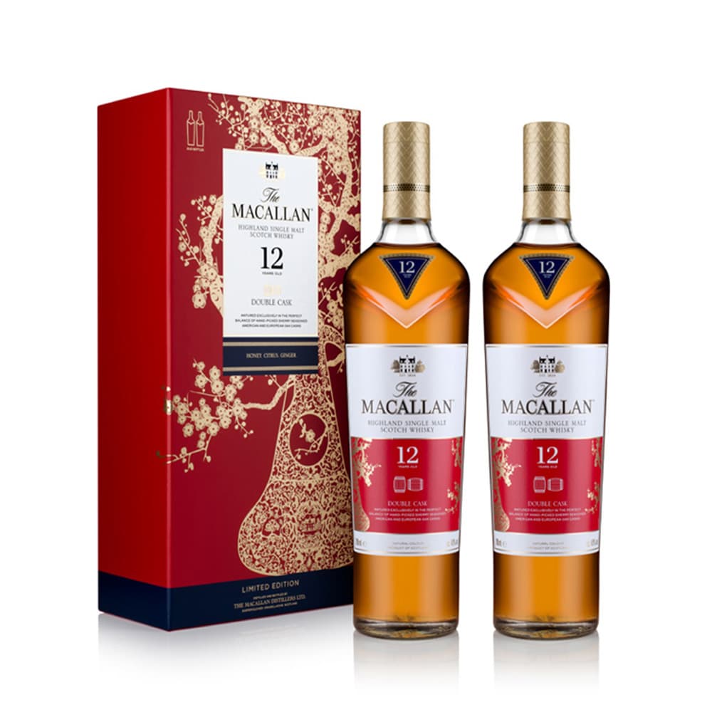 麥卡倫12年雪莉雙桶 2019豬年紀念版禮盒(雙入)