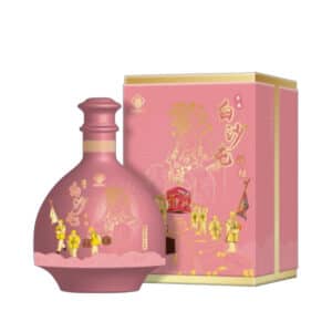 馬祖酒廠 粉紅白沙屯 紀念酒瓷瓶